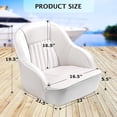 thumbnail image 5 of Lumiparty Pontoon Captain Bucket Seat With Thickened Sponge Padding, Fishing Chairs for Boats, Sightseeing, Speedboat, Canoe, White, 5 of 7