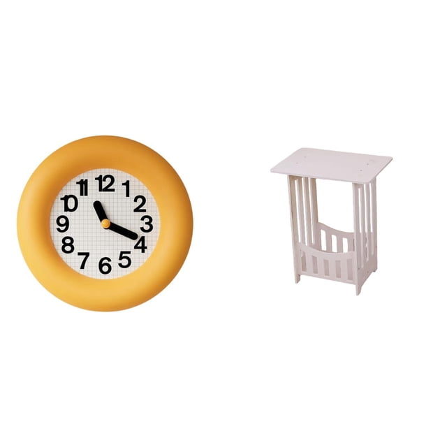 Reloj de pared,Reloj de pared redondo moderno y silencioso para dormitorio,Mesilla de noche,Mesa auxiliar,mesa de centro,mesa esquinera,mesilla de noche,Mesa de centro,mesa auxiliar y mesilla
