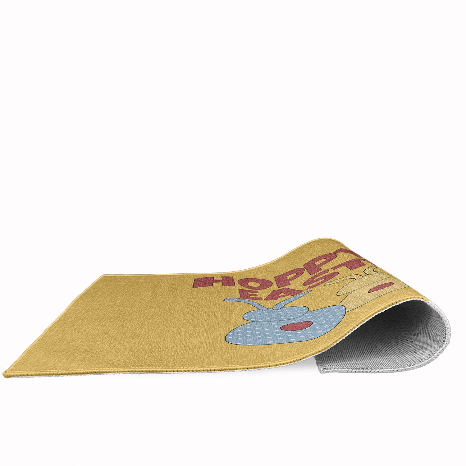 18" x 30" Simply Daisy Hoppy Easter Novelty Chenille Area Rug, Daffodil Yellow