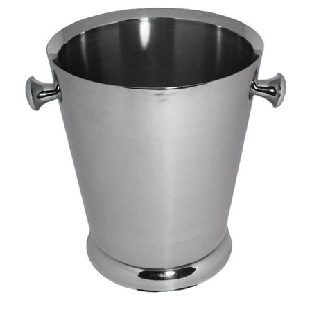 

Sol Living Champagne Bucket - Double Wall Insulated Stainless Steel - Wine & Champagne Holder - Portable Chiller Bin for Bars Parties Commercial Use - Plain 3.6 Qt