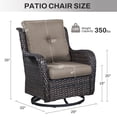 thumbnail image 5 of Bellefurn Outdoor Swivel Rocker Chairs Set of 2,Patio Wicker Swivel Glider Chairs Patio Rocking Chairs with Side Table Patio Furniture Set for Porch Deck Backyard Garden, 5 of 11