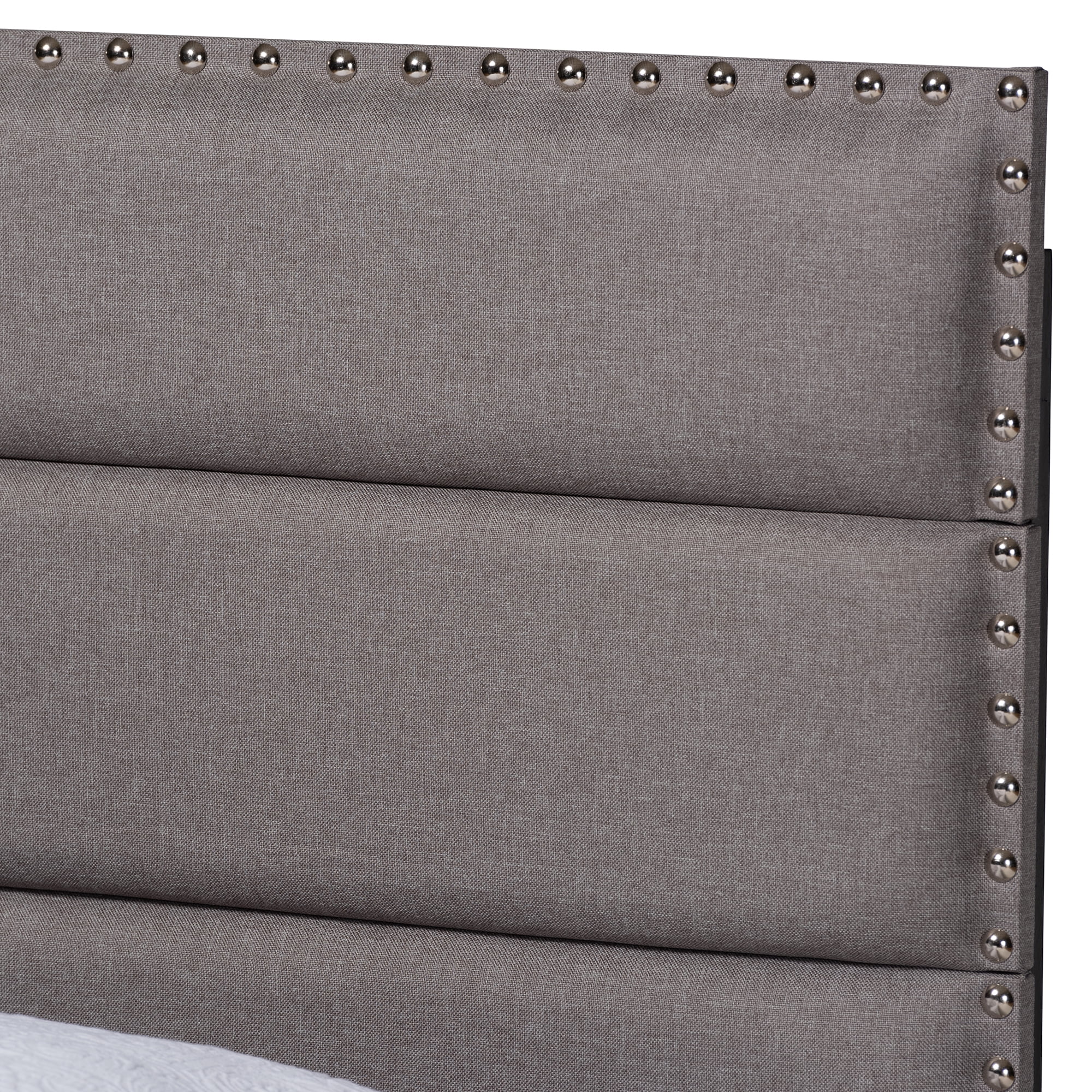 Baxton Studio Ansa Modern and Contemporary Gray Fabric Upholstered Twin Size Bed