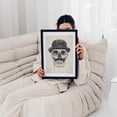 thumbnail image 5 of Gentlemen never die - Illustration Skull Black and White Surrealism Sketch Vintage Gothic Black Framed Wall Art Print 6 x 8 inches, 5 of 7