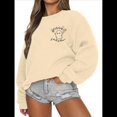 thumbnail image 1 of Sudadera de Halloween para Mujer, Suéter Bordado de Temporada Espeluznante, Suéter de Otoño Fantasma. Albaricoque S, 1 of 8