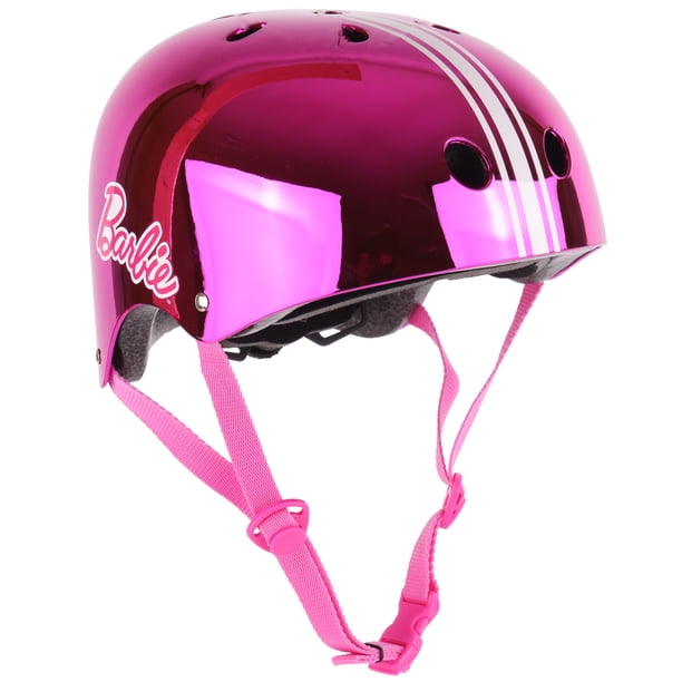 barbie bike helmet set This Barbie bicycle is all set to take you on an adventure into your imagination Girl's Barbie cycle helmet isolated