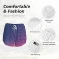 thumbnail image 6 of Lsque Violet Glitter Printed Women's Running Shorts with Liner Pockets,Elastic Quick Dry Workout Athletic Gym Yoga Shorts,Womens High Waist Shorts-X-Large, 6 of 9