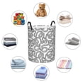 thumbnail image 3 of Lsque Snake pattern Laundry Hamper Basket, Tall Woven Rope Hamper Basket for Clothes, Lightweight Storage Basket, Collapsible Waterproof-Small, 3 of 8