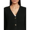 thumbnail image 6 of Time and Tru Women's Boyfriend Cardigan Sweater, Midweight, Sizes XS-XXXL, 6 of 7
