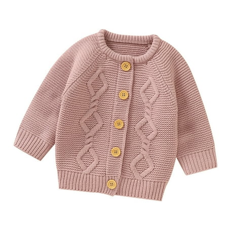 

Baby Girl Boy Knit Cardigan Sweater Warm Pullover Tops Toddler Solid Outerwear Jacket Coat Outfit Clothes Girls Leopard Sweater