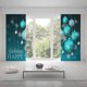 thumbnail image 2 of Cortinas de ventana Christma 3D Cortinas de ventana de dormitorio de sala de estar de Navidad Juego de 2 paneles Bolas de 104x84 pulgadas Fanmusic Cortinas de ventana Christma 3D, 2 of 5