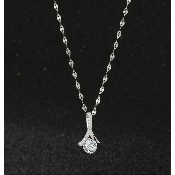 S925 Silver Fashion Diamond Pendant Necklace