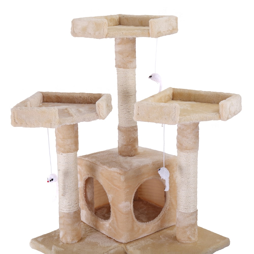 Kadyn Multi-level Cat Tree, Cat Tree Condo with 3 Perches, 66" Cat Tower for Indoor, Beige Kadyn Multi-level Cat Tree, Cat Tree Condo with 3 Perches, 66" Cat Tower for Indoor, Beige
