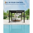 thumbnail image 4 of TEQIN Outdoor Louvered Pergola,10'x10' Aluminum Louvered Pergola With Adjustable Louvered Roof  Aluminum Pergola For Outside Deck Backyard Pavilion, 4 of 7