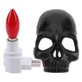 thumbnail image 1 of Lámpara Calavera Decoración de calavera gótica de Halloween Luz de calavera realista de pared enchufable para fiesta de club, 1 of 2