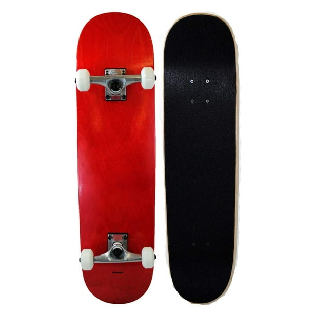 Runner Sports Complete Full Size Standard Maple Deck Skateboard (Red
