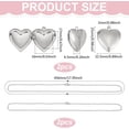 thumbnail image 2 of 1Set DIY 316 Surgical Stainless Steel Heart Locket Pendant Necklaces Making Kits Stainless Steel Color 25x22.5x6.5mm Hole: 2mm, 2 of 8