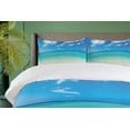 thumbnail image 4 of Ambesonne Summer Duvet Cover Sets, Ocean Dreamy Sea Beach, 2-Queen, Turquoise Blue, 4 of 6