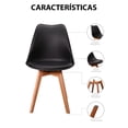 thumbnail image 2 of Sillas Tulip Tipo Eames Mirel Set de 4 Piezas Negras, 2 of 10