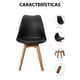 thumbnail image 2 of Sillas Tulip Tipo Eames Mirel Set de 4 Piezas Negras, 2 of 10