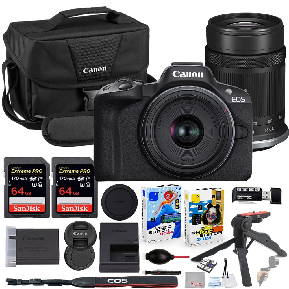 Canon EOS 7D DSLR Camera with 18-135mm Kit (3814B016) + EF 50mm
