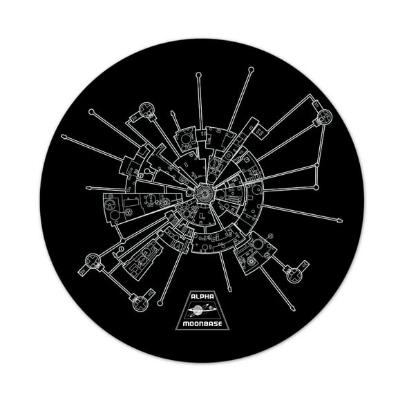 Space 1999 Moonbase Alpha 8 Inch Round Mousepad 1/8 Thick