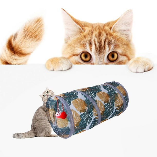 Nitouy Cat Tunnel Tube 2/3/4 Way Foldable Cat Kitten Tunnel Training Interactive Toys
