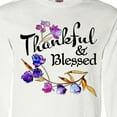 thumbnail image 4 of Inktastic Thankful and Blessed Inspirational Saying with Flowers Long Sleeve T-Shirt, 4 of 5