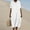 White, variant on GaThRRgYP Womens Dresses Plus Size Summer,Women's Solid Color Lapel Doll Collar Cotton Linen Dress Yellow XL