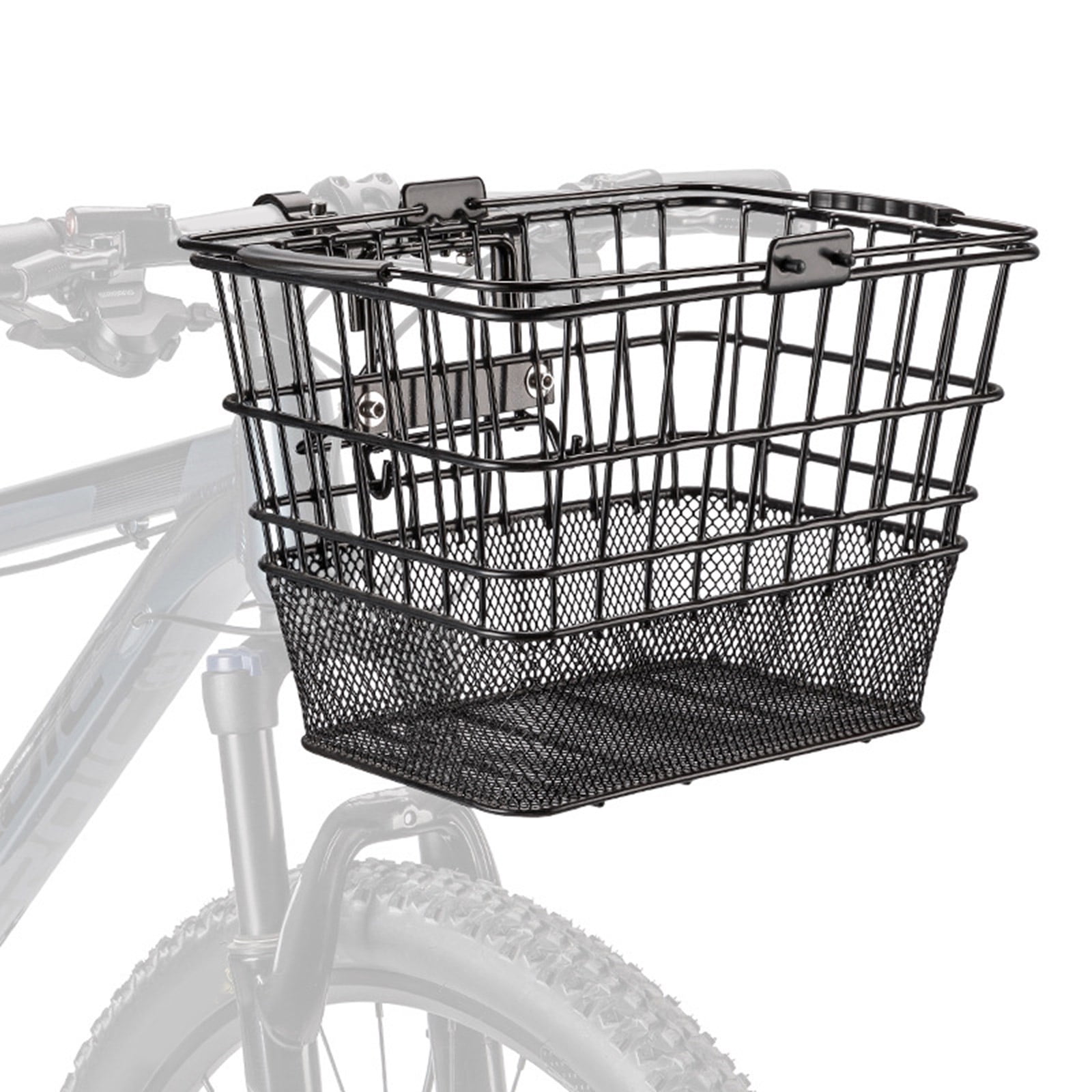 Front Bikes Basket Bicycles Metal Bike Front Handlebar Baskets Cycling Basket for Electric Bike Easy Assembly