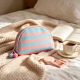 thumbnail image 5 of Portable Makeup Bag, Small Cosmetic Organizer for Travel, Stripe Seashell Storage Pouch, Lightweight Toiletry Bag for Women, Compact Travel Pouch, 5 of 7