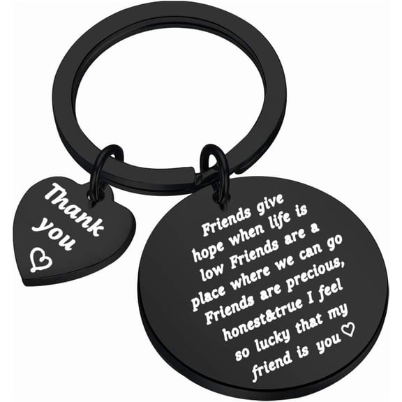 Friends Thank You Gift Friends Keychain I Feel So Lucky that My Friend is You Friendship Jewelry Going Away Gifts