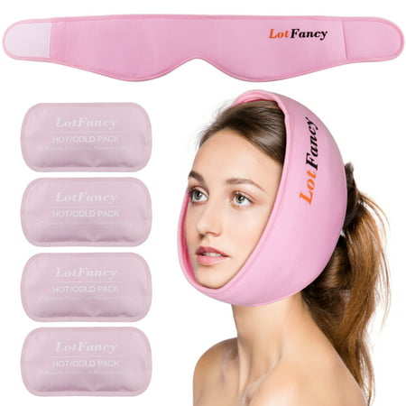Ice Pack for Jaw, Face, Head and Chin, Adjustable Hot Cold Therapy Wrap for TMJ TMD Pain, Wisdom Teeth, Oral Facial Surgery, FDA