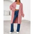 thumbnail image 3 of FreshPretty Long Cardigans for Women Trendy Fall Open Front Long Sleeve Oversized Sweaters Casual Knit Winter Coats, 3 of 9