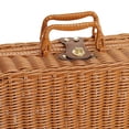 thumbnail image 4 of Caja de Picnic Tejida Caja de Almacenamiento Tejida Retro Inodora de Ratán de Plástico con Mango en Forma de Anillo para Exteriores Color Madera S YUNYI BRAND Deportes, 4 of 5