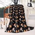 thumbnail image 2 of Brown Mushroom Pattern Black Pattern Blanket,Comfortable Soft Flannel Throw Blanket,All Season,Warm Lightweight Blankets for Sofa Bed Couch Living Room Chair,50"x60", 2 of 4