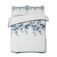 thumbnail image 2 of Blue Roses Twin XL Size Down Alternative Comforter,Lightweight Comforter Quilt Bedding Set with Pillow Shams Spring Floral Elegant Pastoral Flowers Botanical Bed Comforter Duvet Insert 68"x98", 2 of 7