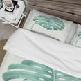 thumbnail image 4 of Designart 'Mixed Botanical Green Leaves VI' Cottage Duvet Cover Set, 4 of 4