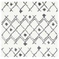 thumbnail image 2 of SAFAVIEH Berber Jilliean Geometric Shag Area Rug, Ivory/Dark Gray, 6'7" x 6'7" Square, 2 of 12