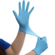 100Pcs Disposable Nitrile Examination Gloves Powder-Free Rubber Cleaning Gloves