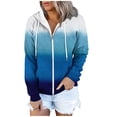 thumbnail image 1 of Babysbule 2023 Manteaux d'Hiver pour Femmes Femmes Mode Blouse Imprimée Manches Longues Hauts Chandail Poches à Capuche, 1 of 4