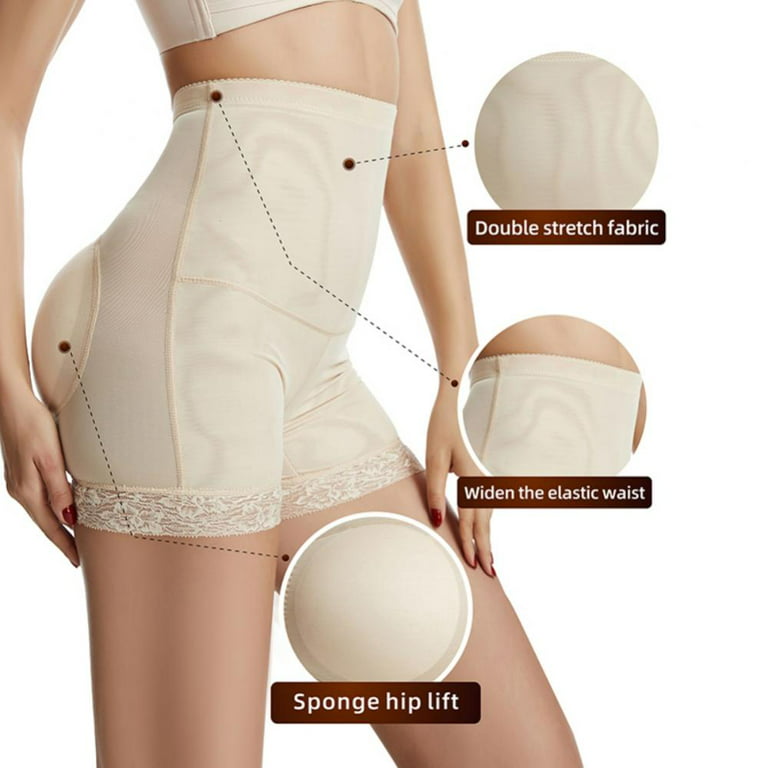 Bodysuit Shapewear Padded Hip Butt Lifter Panties High Waist Trainer Women  Tummy Control Body Shaper Hip Enhancer Thigh Slimming