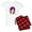 With Red Plaid Pant, variant on CafePress - Women's Light Pajamas - Women's Short Sleeve Print T-Shirt and Pants Light Cotton Pajama Set