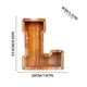 thumbnail image 5 of Lata de ahorros de madera con letras en inglés, lata de ahorros de vidrio transparente, alcancía, 5 of 6