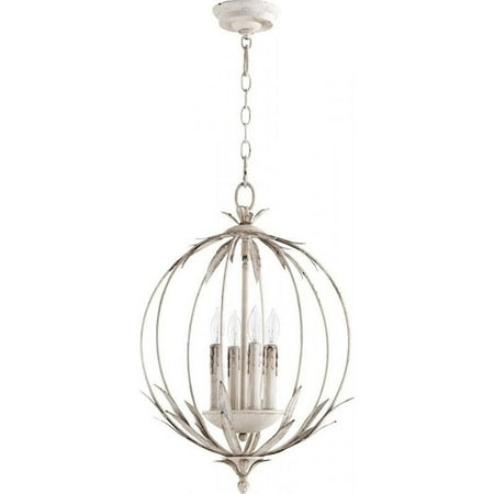 Quorum Flora 4 Light Chandelier In Persian White Com Quorum Flora 4 Light Chandelier In Persian White