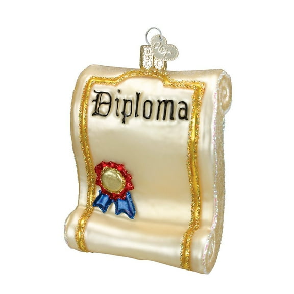 Old World Christmas Teacher Gifts Blown Ornaments for Christmas Tree Diploma Glass