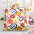 thumbnail image 1 of 3D Various Ball game Quilt Cover Set Bedding Set Pillowcases, 1 of 4
