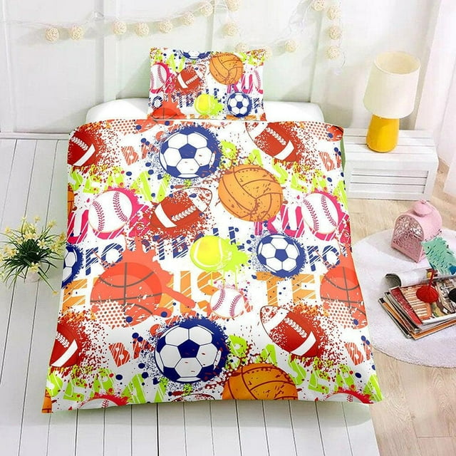 3D Various Ball game Quilt Cover Set Bedding Set Pillowcases