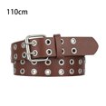 thumbnail image 4 of Langgg Ceinture Punk Boucle All Trend All Match pour Jeans Femmes Ceinture Intemporelle Résistante à l'Usure Pin Café 110cm 1Set, 4 of 6
