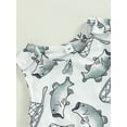 thumbnail image 6 of Bagilaanoe Newborn Baby Girl Boy Summer Jumpsuit Fish Print Sleeveless Bodysuit 3M 6M 12M 18M Infant One Piece Romper, 6 of 8