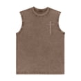thumbnail image 4 of Swim Tank Top Men Sleeveless Undershirts Stringer Tank Top Soft Casual Muscle Tank Bodybuilding Gym Vest Loose Fit Gym Clothes for Men, 4 of 5